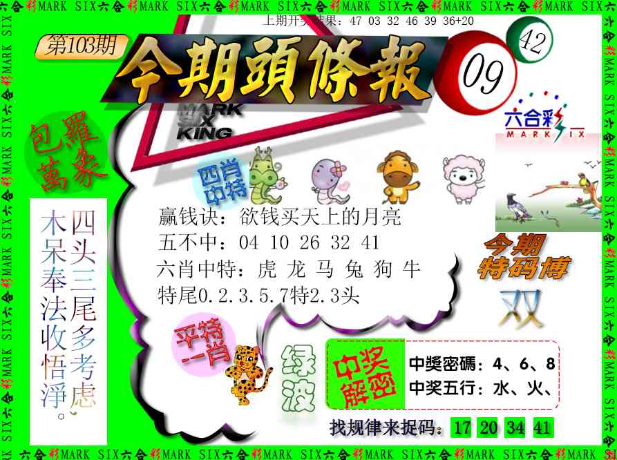 103期今期头条报[图]